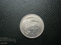 Нова  Зеландия  20  цент   1984