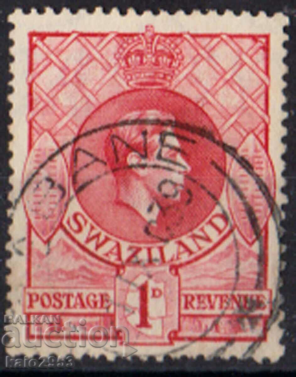 GB/Swaziland-1938-KG VI-Regular, timbru