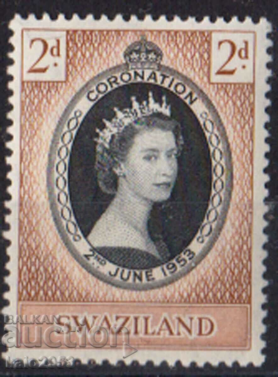 GB/Swaziland-1953-QE I-Coronation,MLH