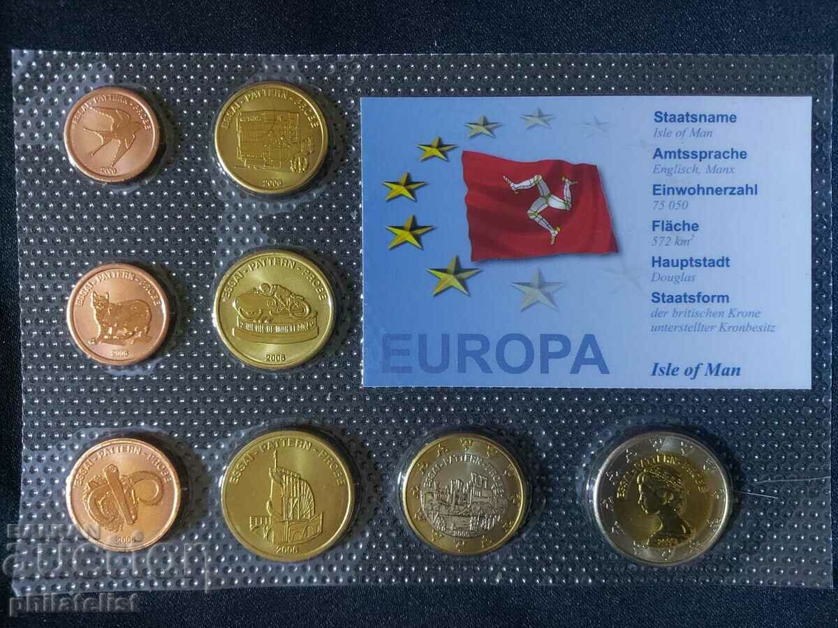 Пробен Евро Сет - Остров Ман 2006 година , 8 монети