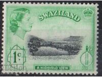 GB/Swaziland-1956-QE II-Regular-High Mountain View,MLH