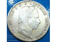 Austria 1/4 florin 1859 A - Viena Franz Josef argint