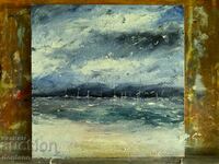 Oil painting - Seascape - Boats on the horizon 20/20