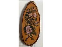 BEAUTIFUL WOODEN PANEL PAINTED FLOWERS FOR WALL PICTURE