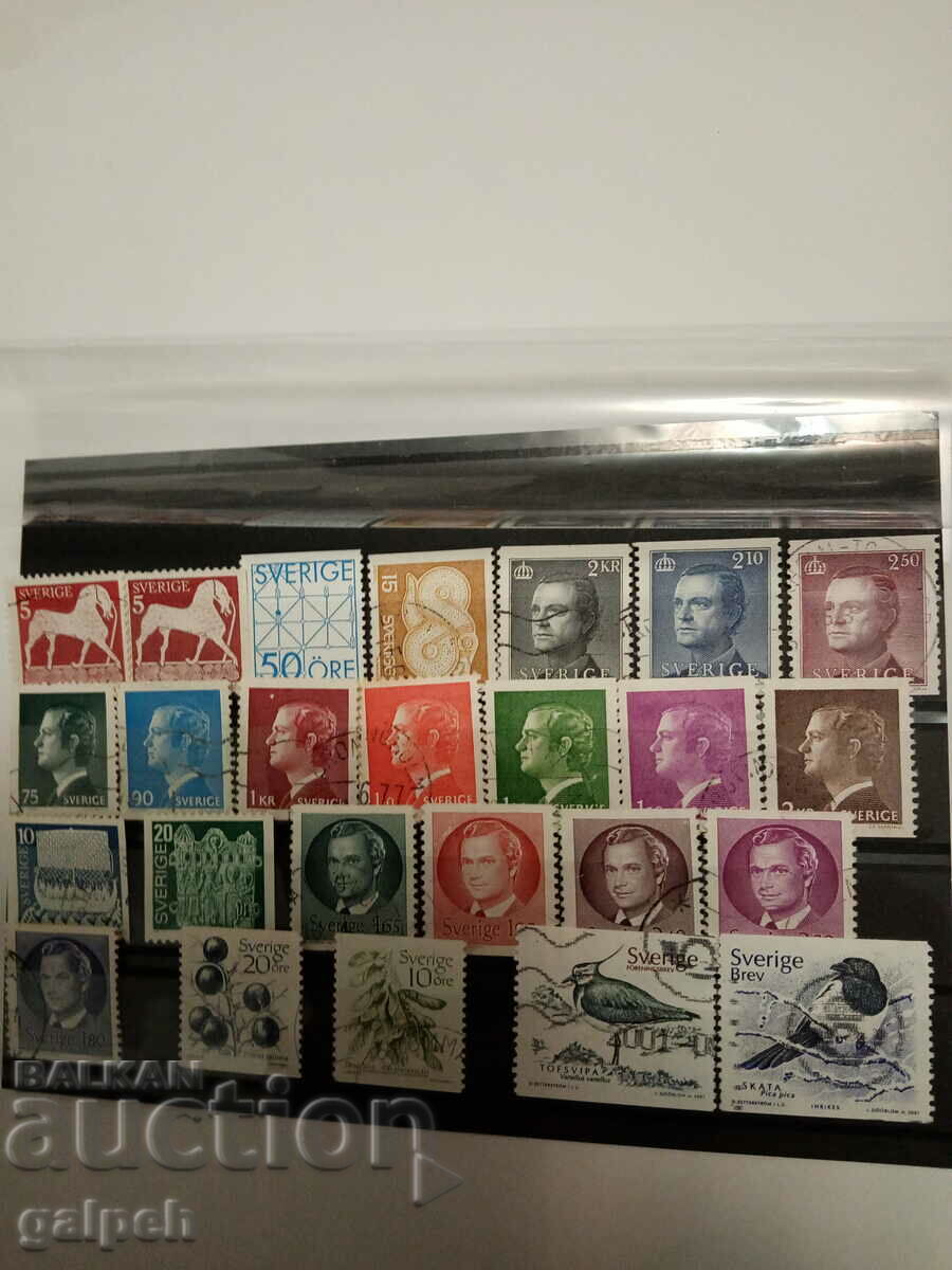 POSTAL STAMPS - SWEDEN - 25+ pcs. with price 2.25 BGN | € 1.15 POSTAL STAMPS - SWEDEN - 25+ pcs. with price 2.25 BGN | € 1.15
