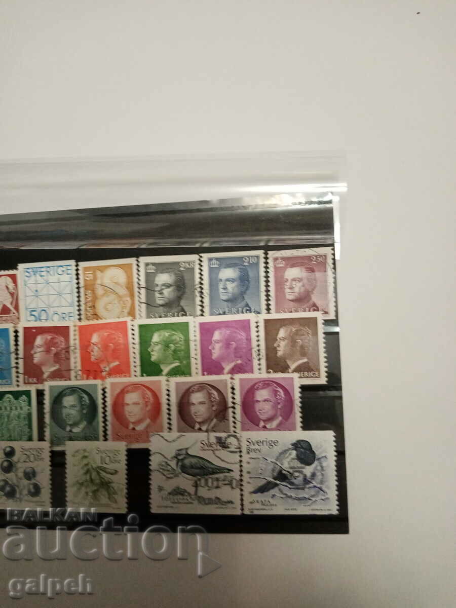 Auction POSTAL STAMPS - SWEDEN - 25+ pcs. Auction POSTAL STAMPS - SWEDEN - 25+ pcs.