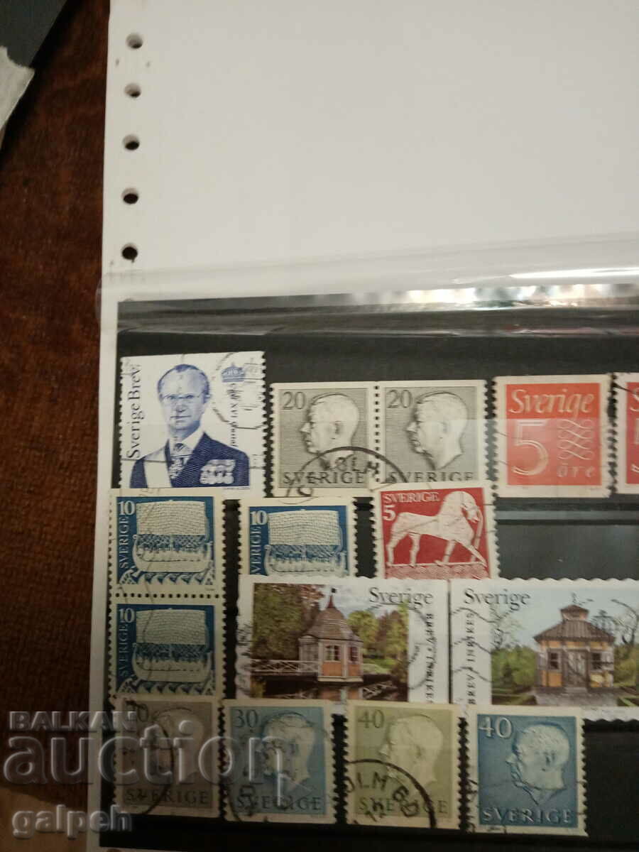 POSTAL STAMPS - SWEDEN - 20+ pcs. with price 1.75 BGN | € 0.89 POSTAL STAMPS - SWEDEN - 20+ pcs. with price 1.75 BGN | € 0.89