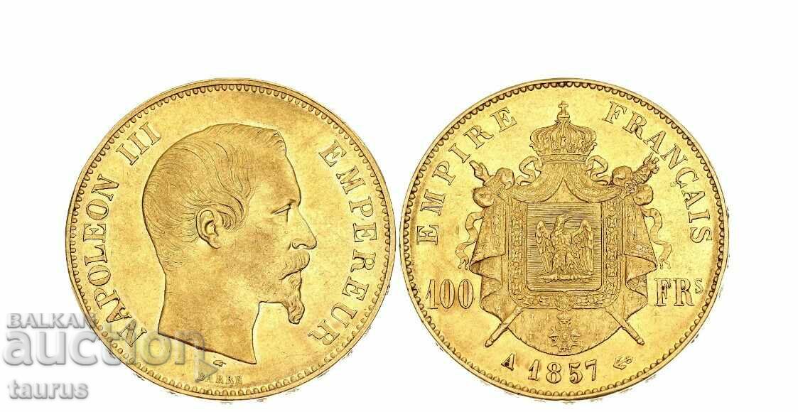 France, 100 Francs, 1857 32.25 g gold 900