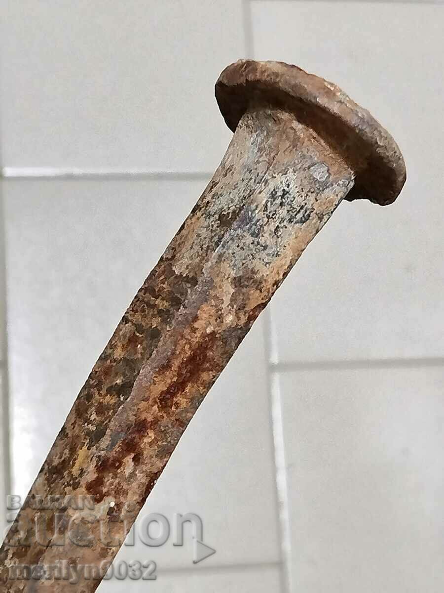 Old wrought iron nail wrought iron wedge large nail with price 38.00 BGN | € 19.43 Old wrought iron nail wrought iron wedge large nail with price 38.00 BGN | € 19.43