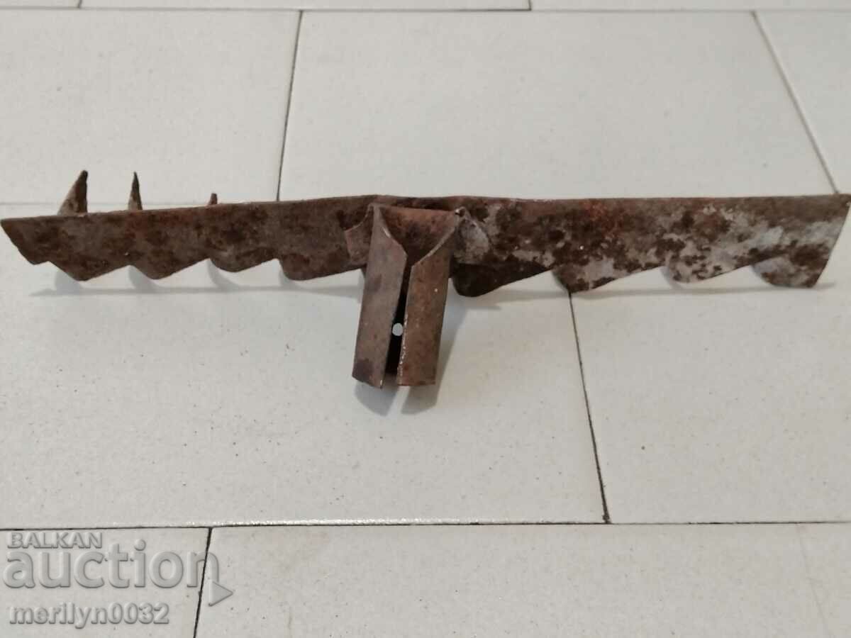 Hand-forged grappa rake wrought iron agricultural tool - 6