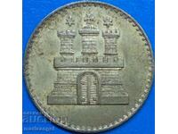 Hamburg 1 Schilling 1855 Germany silver