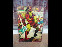 Placă metalică benzi desenate Iron man Iron man action steel