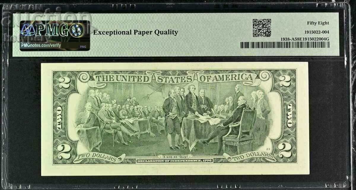 2 долара САЩ 2003 PMG 58 EPQ Choice About Unc с цена € 24.00 | 46.94 лв.