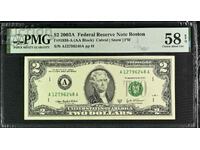 $2 ΗΠΑ 2003 PMG 58 EPQ Choice About Unc