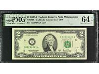 $2 ΗΠΑ 2003 PMG 64 EPQ Choice Uncirculated