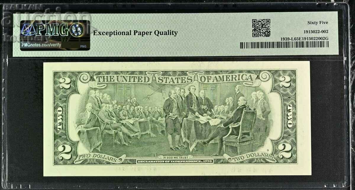 $2 US 2009 PMG 65 EPQ Gem Uncirculated with price 71.00 BGN | € 36.30