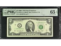 2 долара САЩ 2009 PMG 65 EPQ Gem Uncirculated