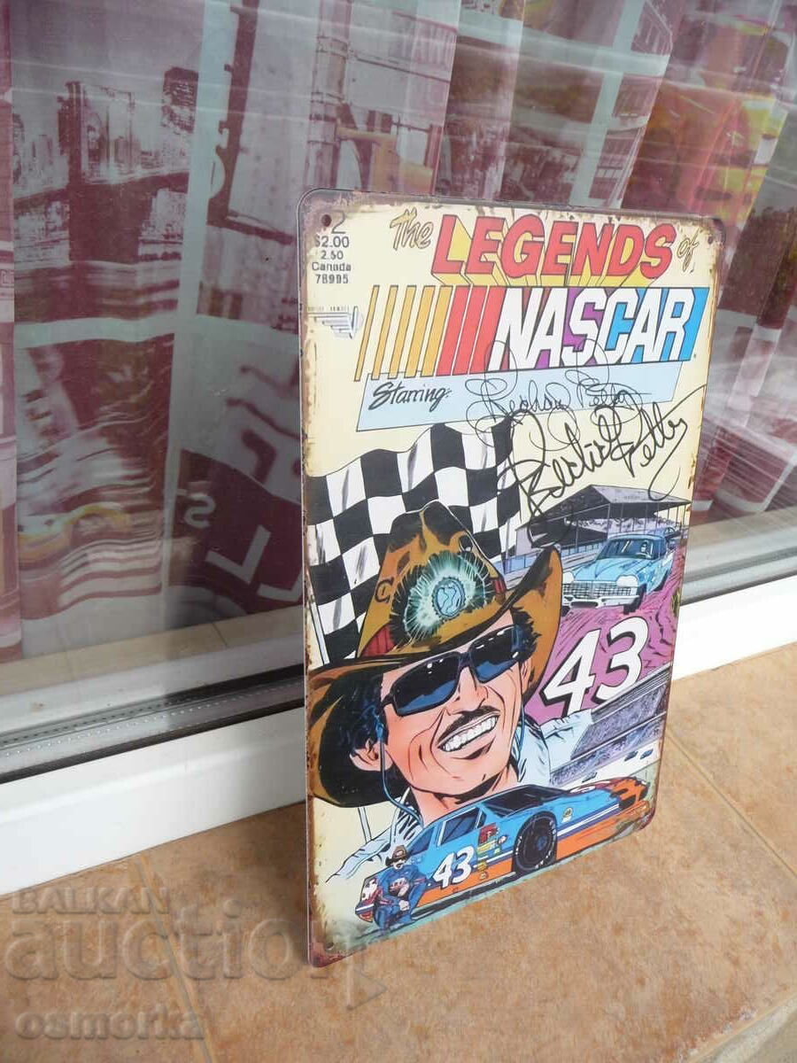 Metal plate car Legends of Nascar race rally track with price 18.00 BGN | € 9.20 Metal plate car Legends of Nascar race rally track with price 18.00 BGN | € 9.20