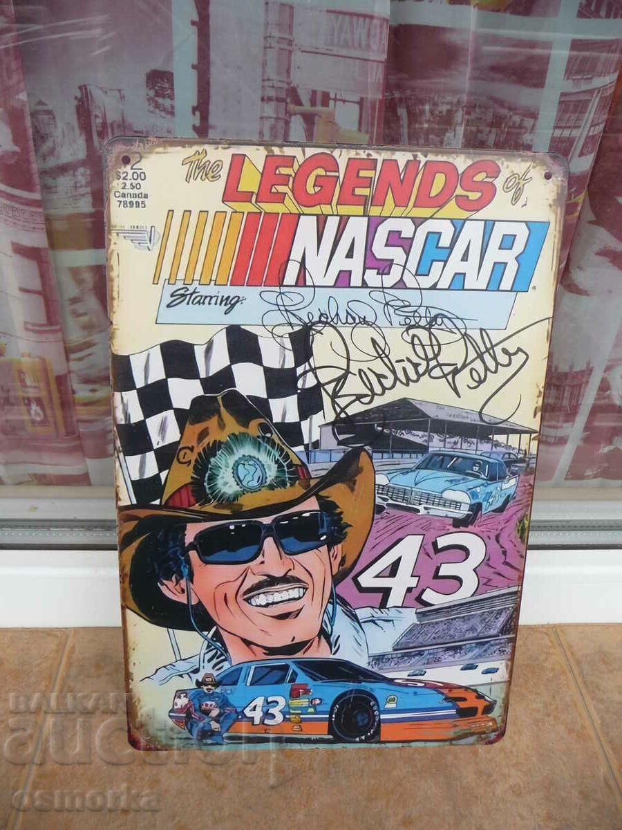 Metal plate car Legends of Nascar race rally track