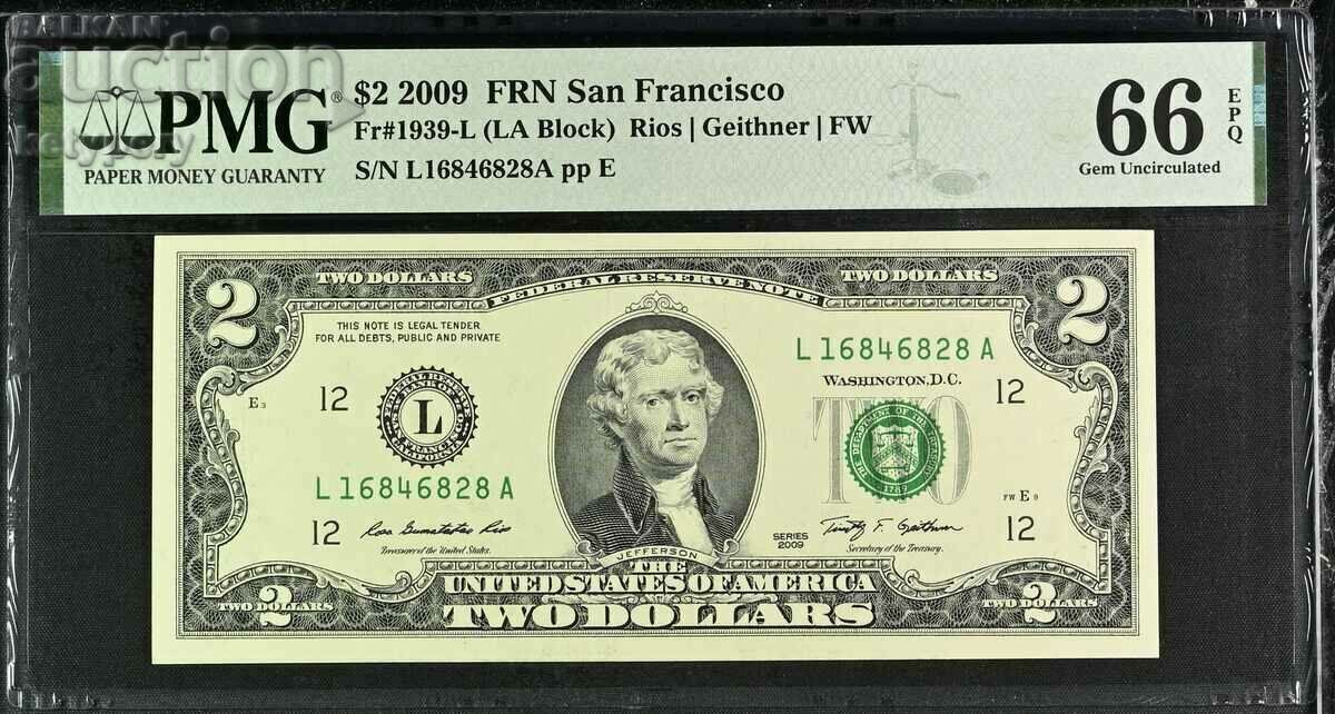 $2 ΗΠΑ 2009 PMG 66 EPQ Gem Uncirculated