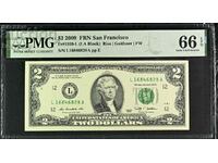 $2 USA 2009 PMG 66 EPQ Gem Uncirculated