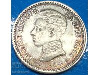 Испания 50 сантимос 1904 Алфонсо VIII сребро Патина