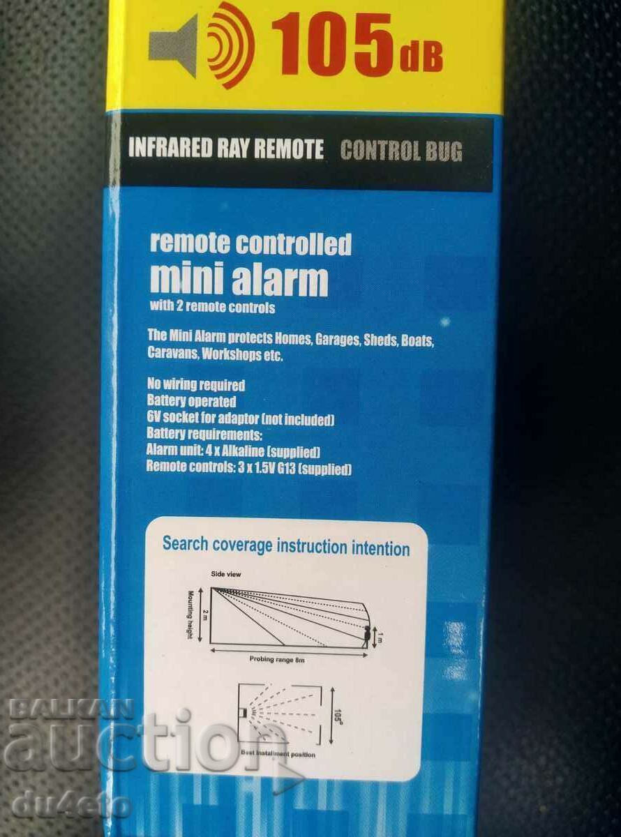 Alarm with motion sensor + 2 remotes, New! - 6