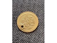 Gold Turkish, Ottoman coin, 1/4 Zeri Mahbub 1223 / 8
