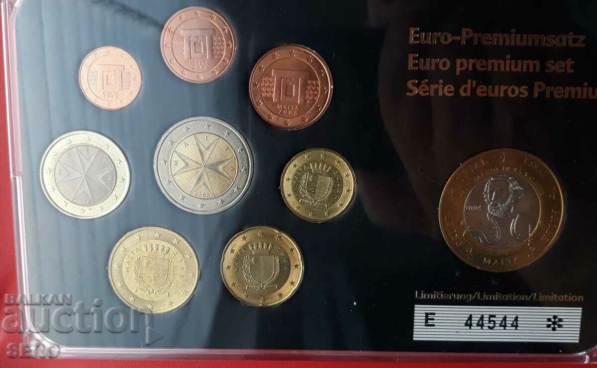 Malta-SET 2008 κερμάτων 8 ευρώ+1 ευρώ 2004-δοκιμαστική