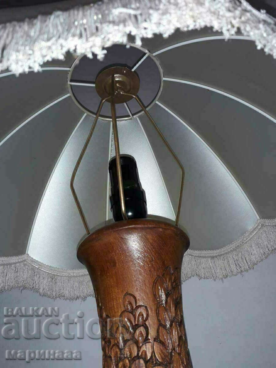 LAMPĂ VECHE MARE. SCULPTURĂ ÎN LEMN. 3,1 KG - 6