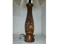 OLD LARGE LAMP. WOOD CARVING. 3.1 KG