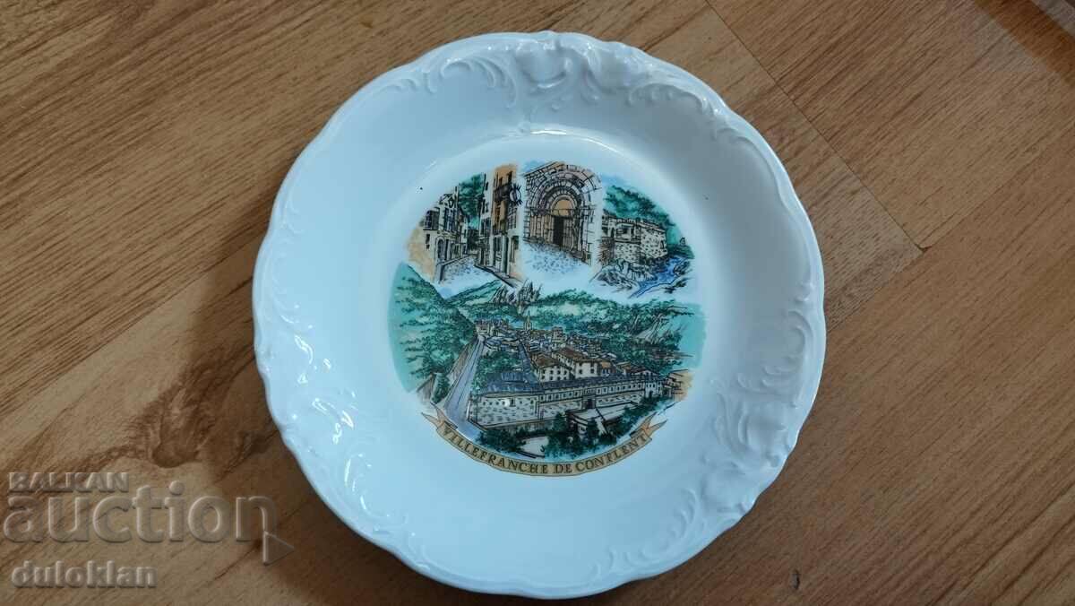 A beautiful porcelain plate from France.