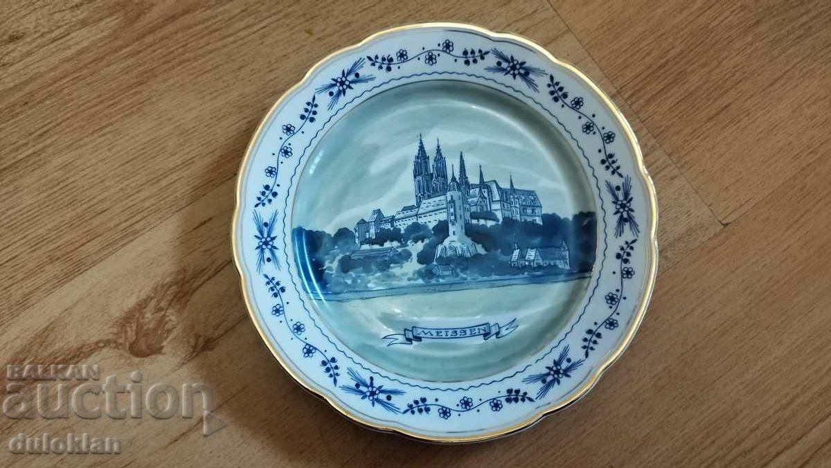 A beautiful porcelain plate from Meissen, Germany.