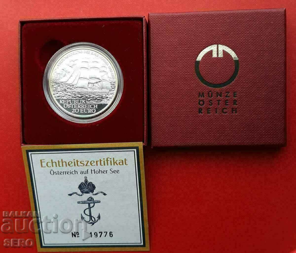 Austria-20 euro 2004-argint și rar