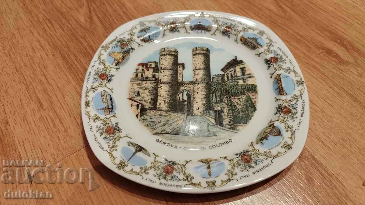 A beautiful porcelain plate from Genoa-Italy.