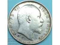 India britanică 1 rupia 1908 30mm 11.63y - an rar