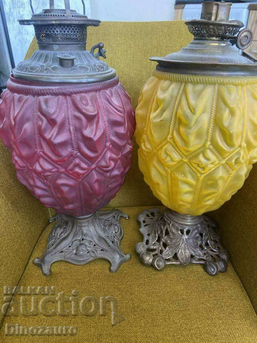 Two gas lamps