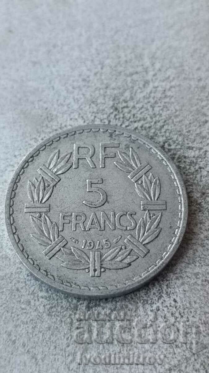 Франция 5 франка 1945