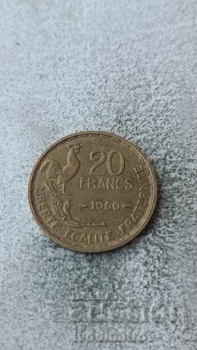 Франция 20 франка 1950