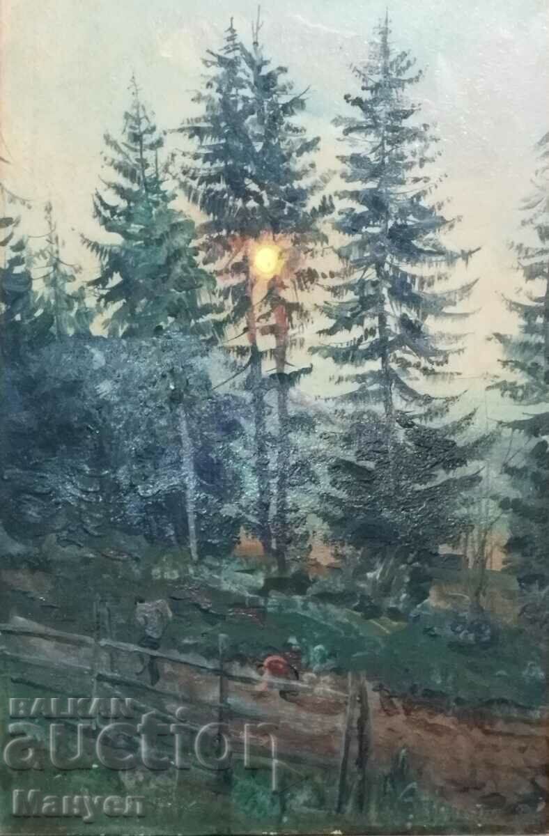 Painting by Viktor Lukyanov "Forest landscape"