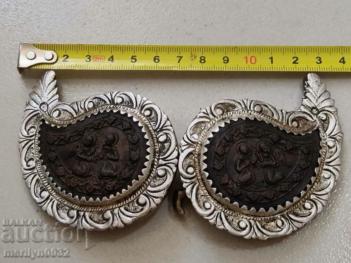 Възрожденски сребърни чукани  пафти, сребро, пафта, бижу - 5