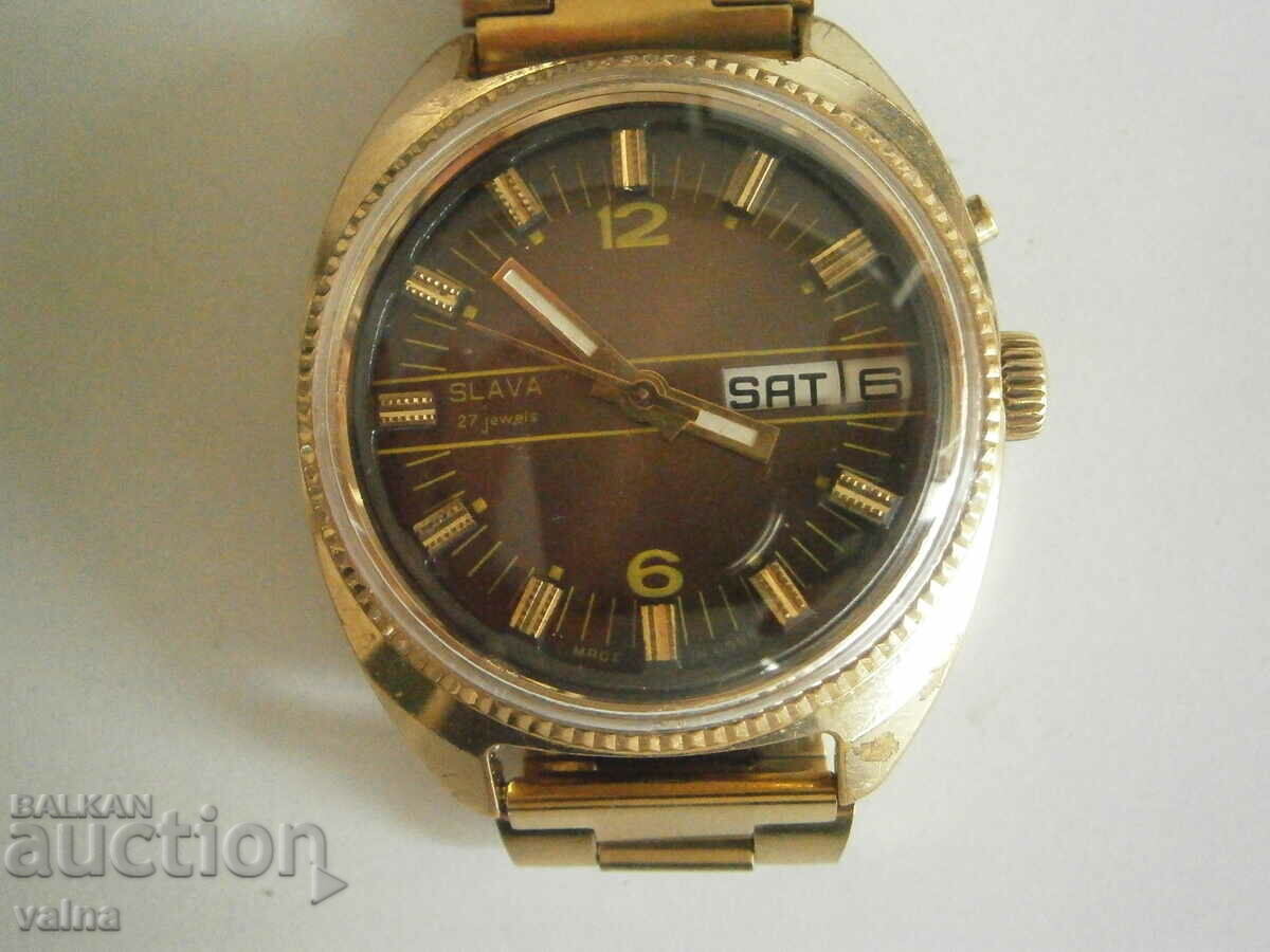 SLAVA, automatic, cal. 2427, made in USSR, case 37mm, TOP!