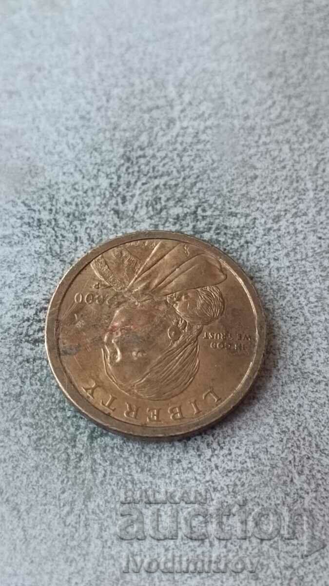 US $1 2000 P Sacagawea Dollar with price 2.85 BGN | € 1.46 US $1 2000 P Sacagawea Dollar with price 2.85 BGN | € 1.46