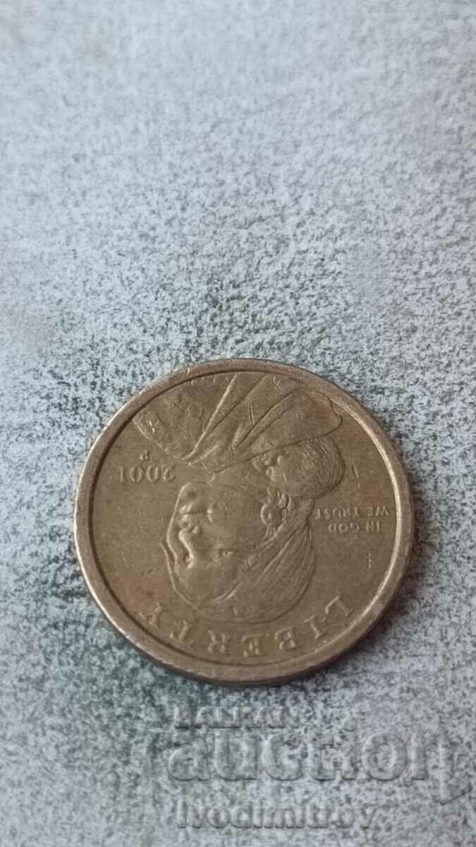 US $1 2001 P Sacagawea Dollar with price 3.45 BGN | € 1.76 US $1 2001 P Sacagawea Dollar with price 3.45 BGN | € 1.76