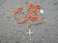 OLD PRAYER ROSARY CORAL