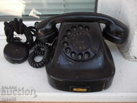 Telephone puck black bakelite old from the early social - 1