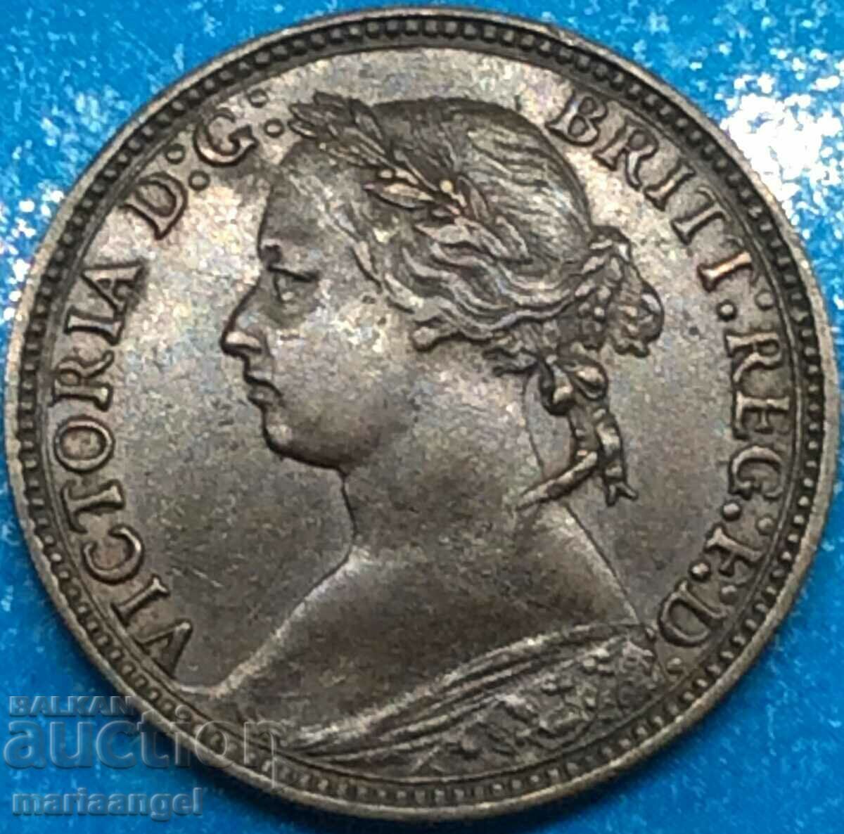 Marea Britanie 1 Farthing 1875 H Young Victoria