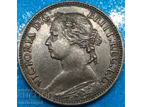 Marea Britanie 1 Farthing 1875 H Young Victoria