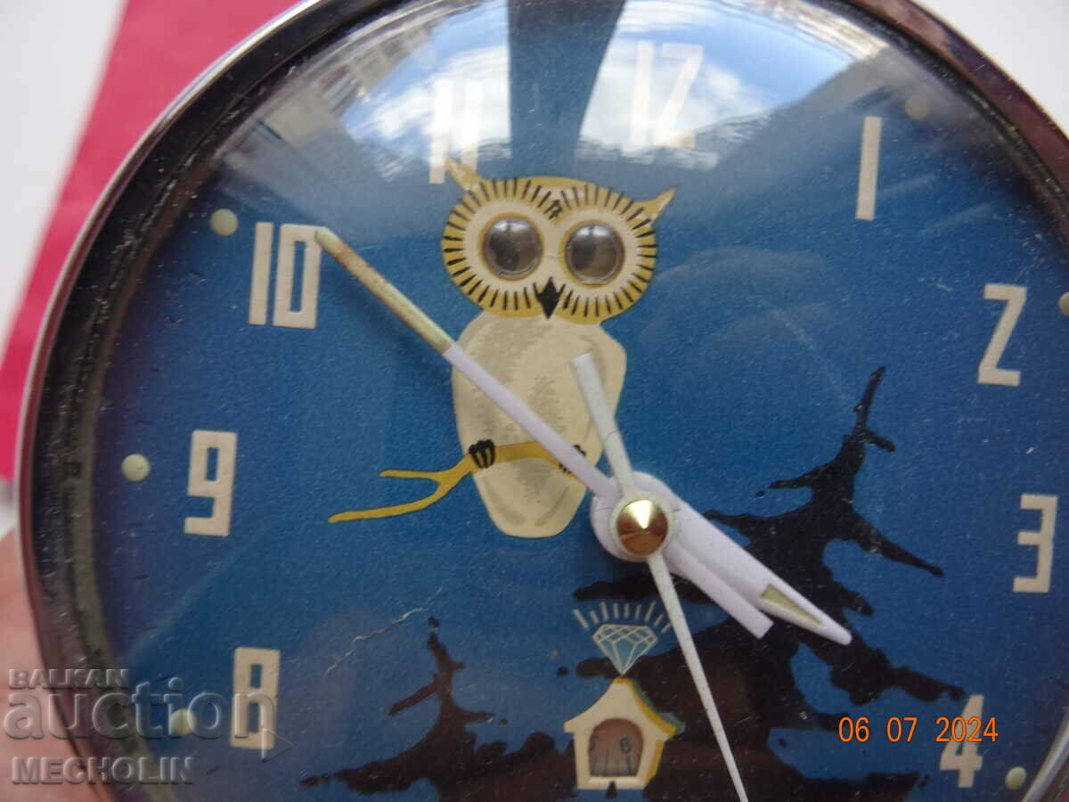 COLLECTIBLE CHINESE ALARM CLOCK owl 2D - 7