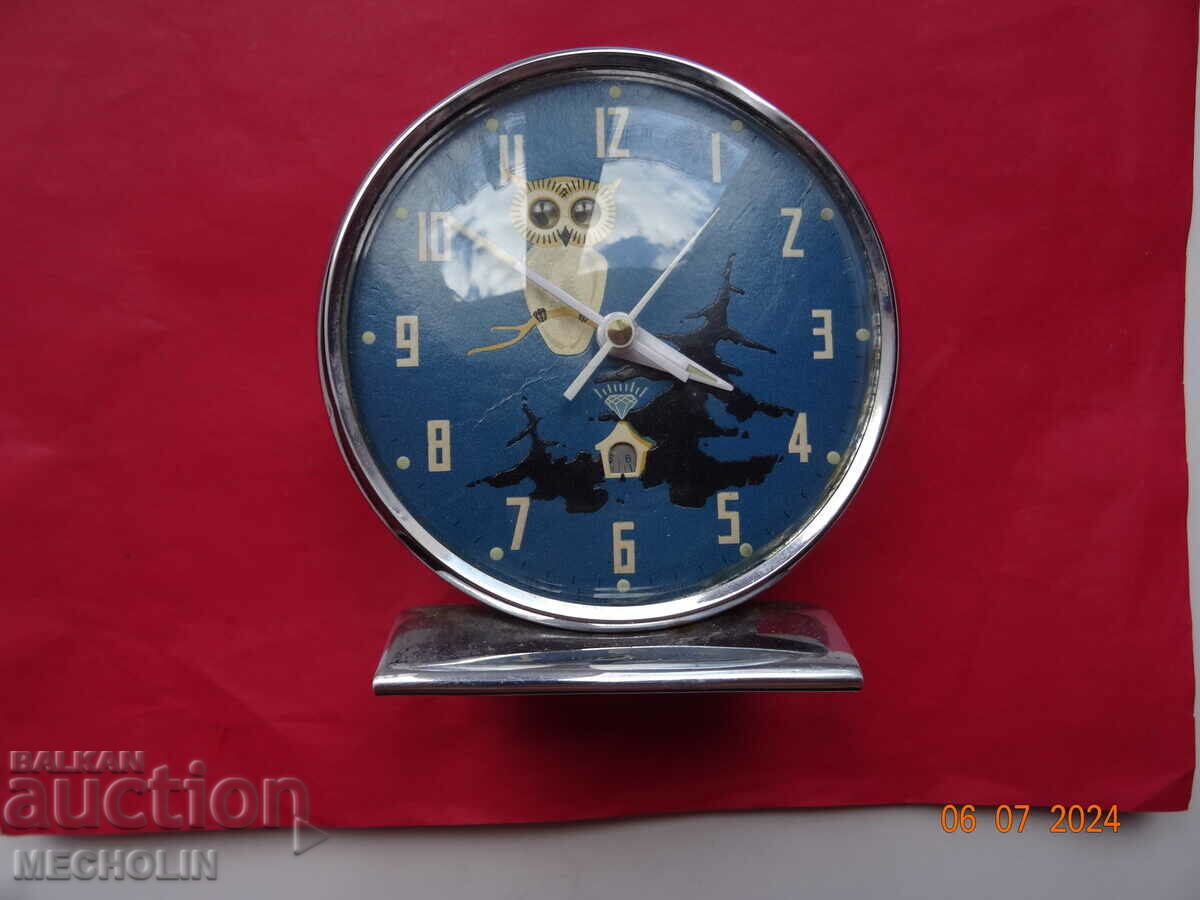 COLLECTIBLE CHINESE ALARM CLOCK owl 2D